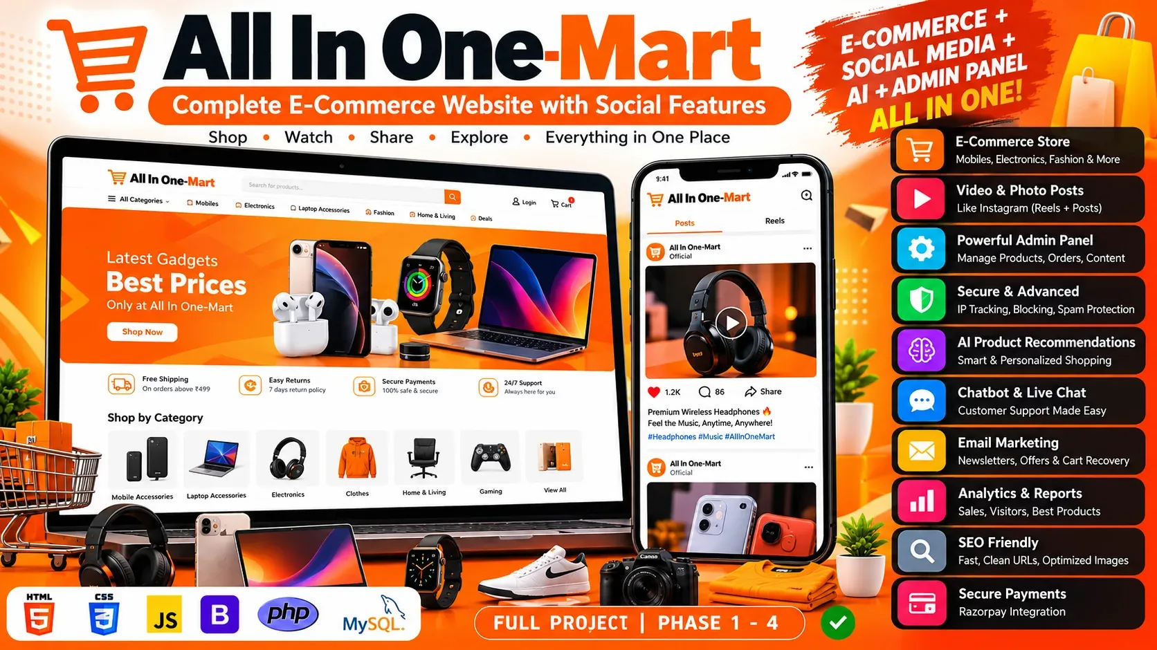 All-in-one-mart E-Commerce project cover