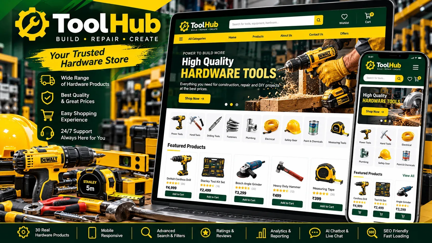 ToolHub Professional Hardware Site Project cover